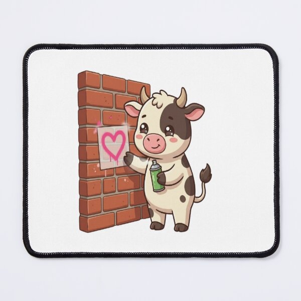 Item preview, Cute Cow Spray Painting Heart designed and sold by Ella_Sketch.