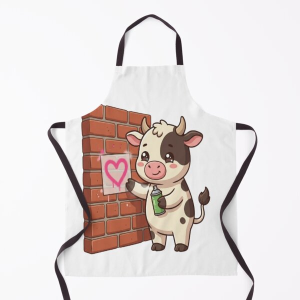 Item preview, Cute Cow Spray Painting Heart designed and sold by Ella_Sketch.