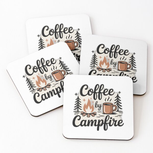 Item preview, Coffee By Campfire Camping Quote designed and sold by SVARCreations.