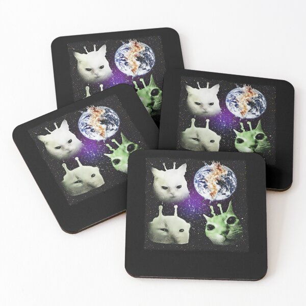 Item preview, Y2K Alien Cat Meme Retro Silly Cat Vintage Space Kitty Funny designed and sold by siennalabeoo.