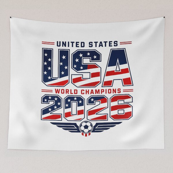 Item preview, USA World Champions 2026 – Patriotic Soccer Fan Shirt designed and sold by davano-germany.