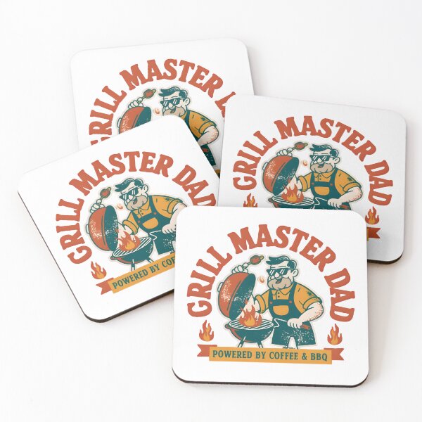 Item preview, Grill Master Dad Shirt - Funny Father's Day Gift for BBQ Lovers - Powered by Coffee and BBQ designed and sold by ThreadVibeGo.