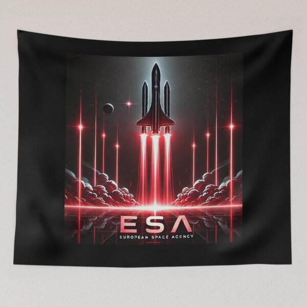 Item preview, European Space Agency Inspired Retro Space Exploration Emblem Design designed and sold by TEEJAMBOREE.