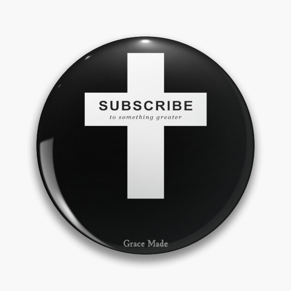 Item preview, Subscribe Cross (Black Text) designed and sold by GraceMadeArt.