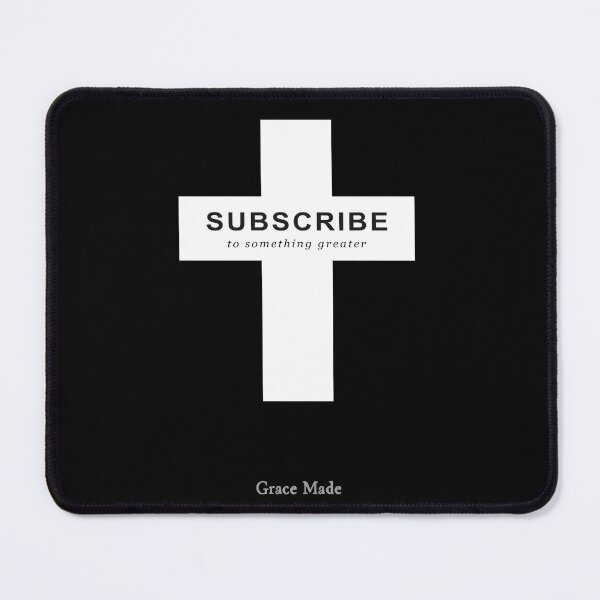Item preview, Subscribe Cross (Black Text) designed and sold by GraceMadeArt.