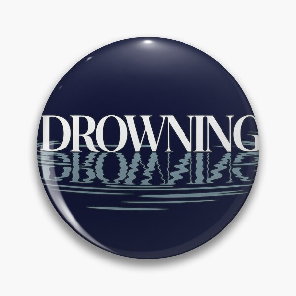 Item preview, Drowning Reflective Water Typography Dark Ocean Aesthetic designed and sold by Meivelle.