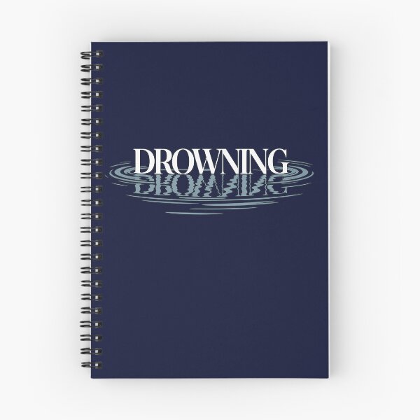 Item preview, Drowning Reflective Water Typography Dark Ocean Aesthetic designed and sold by Meivelle.