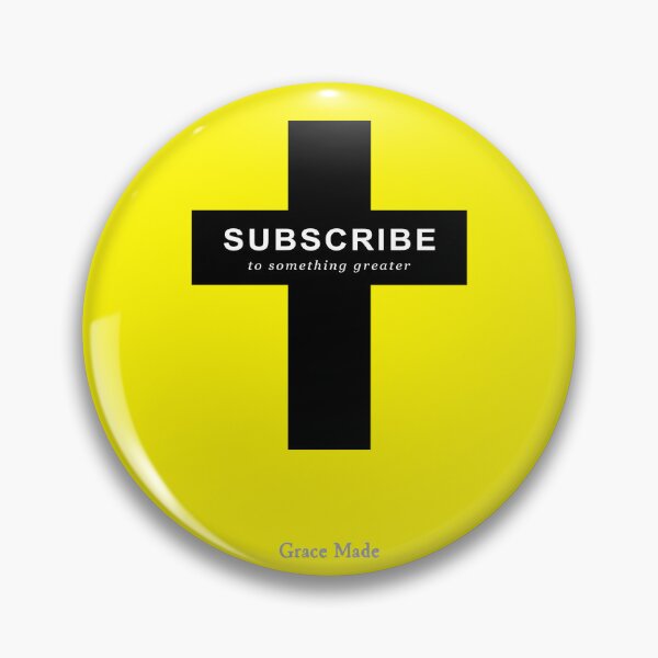 Item preview, Subscribe Cross (White Text) designed and sold by GraceMadeArt.