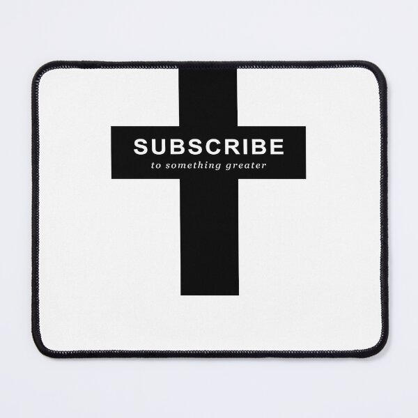 Item preview, Subscribe Cross (White Text) designed and sold by GraceMadeArt.