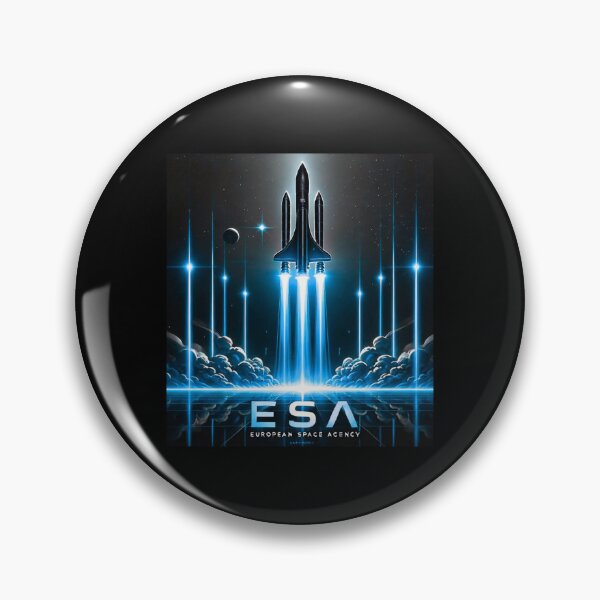 Item preview, European Space Agency Inspired Retro Space Exploration Emblem Design designed and sold by TEEJAMBOREE.