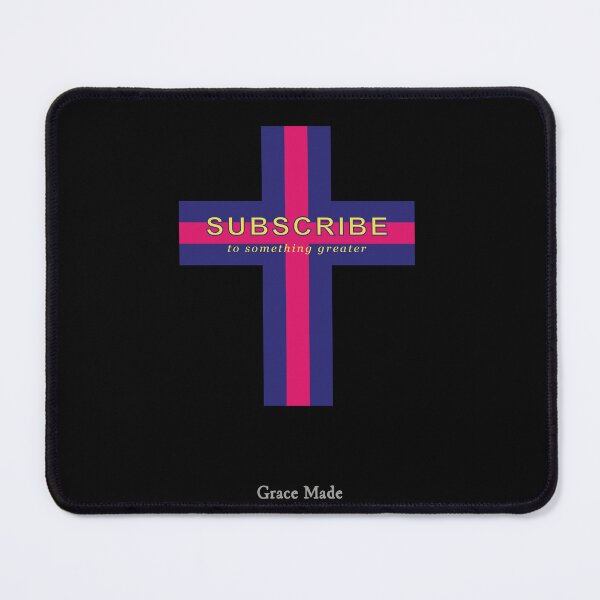 Item preview, Subscribe Cross (Pink and Navy) designed and sold by GraceMadeArt.