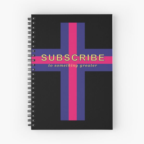 Item preview, Subscribe Cross (Pink and Navy) designed and sold by GraceMadeArt.