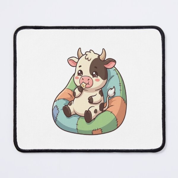 Item preview, Cute Cow Eating Popcorn Beanbag designed and sold by Ella_Sketch.
