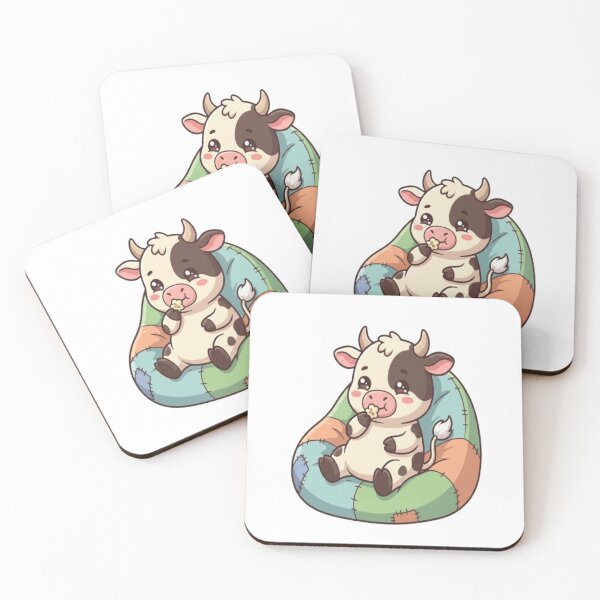 Item preview, Cute Cow Eating Popcorn Beanbag designed and sold by Ella_Sketch.