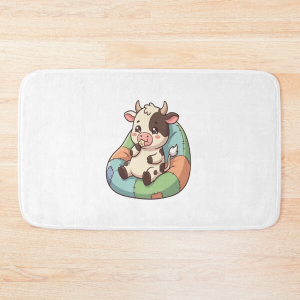Item preview, Cute Cow Eating Popcorn Beanbag designed and sold by Ella_Sketch.