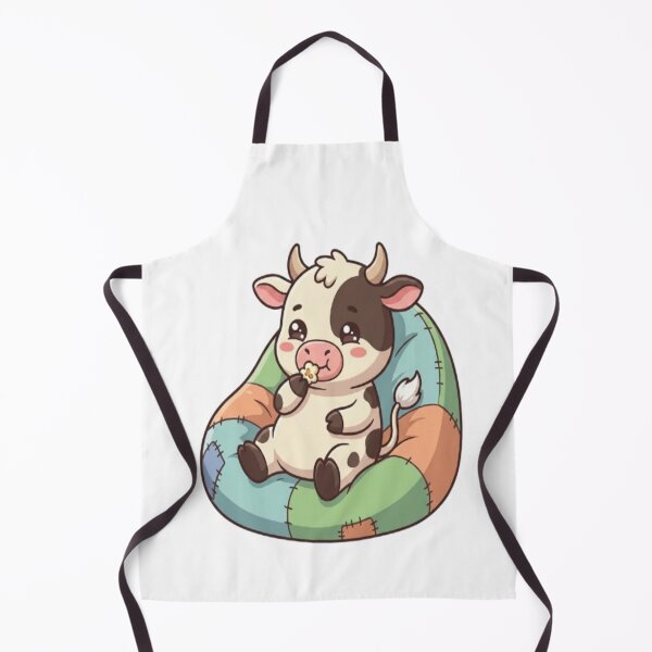 Item preview, Cute Cow Eating Popcorn Beanbag designed and sold by Ella_Sketch.