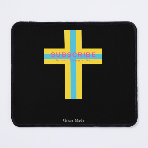 Item preview, Subscribe Cross (Yellow and Blue) designed and sold by GraceMadeArt.