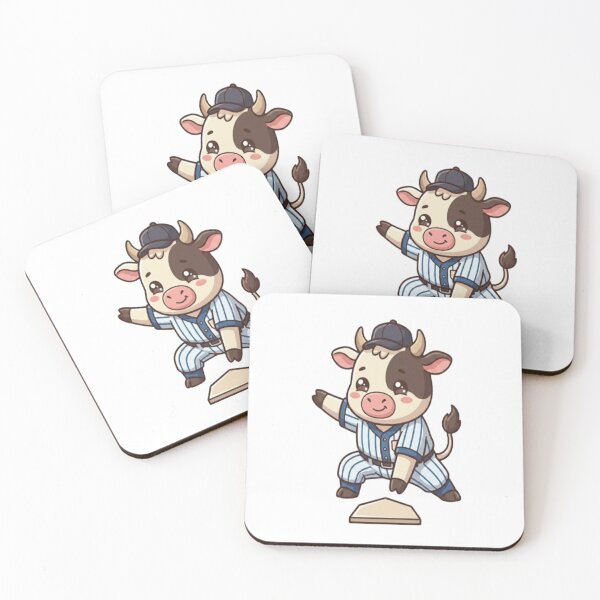 Item preview, Cute Cow Playing Baseball designed and sold by Ella_Sketch.