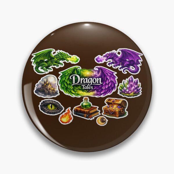 Item preview, Dragon Tales Sticker Set — Fantasy Dragons, Magic & Adventure Art designed and sold by Yasmine Mohammed.