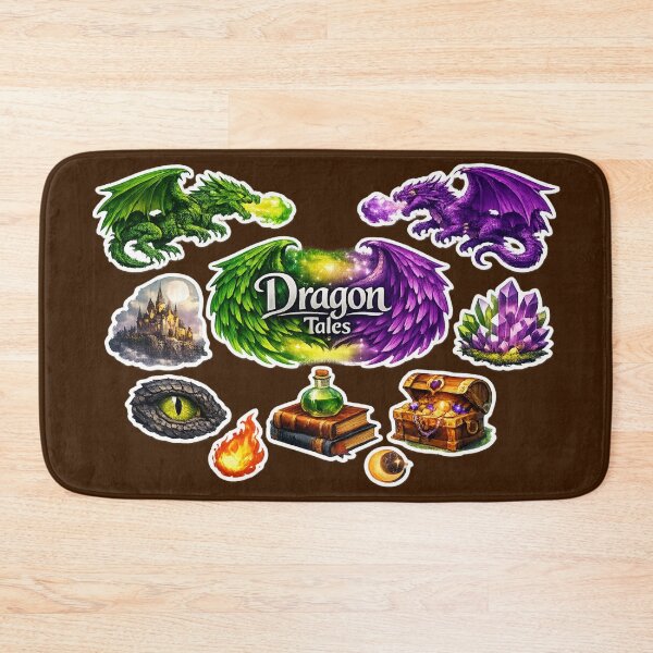 Item preview, Dragon Tales Sticker Set — Fantasy Dragons, Magic & Adventure Art designed and sold by Yasmine Mohammed.