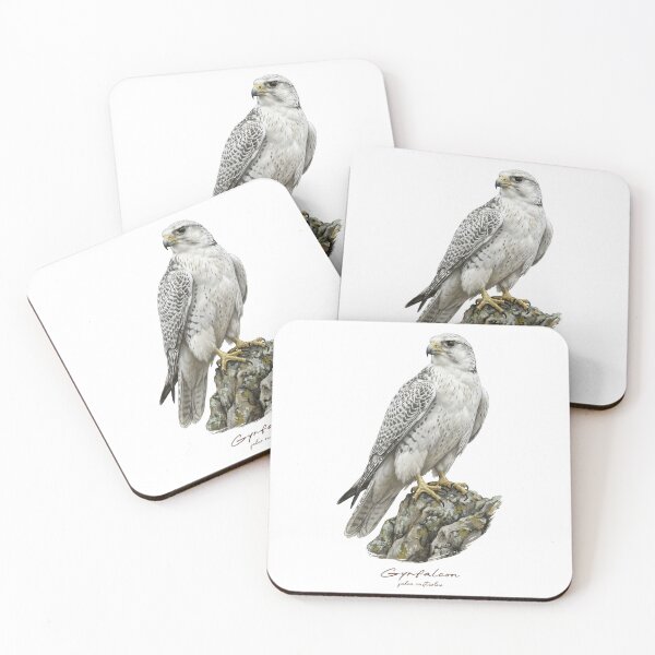 Item preview, White Falcon on Mossy Rock  designed and sold by Takeda-art.