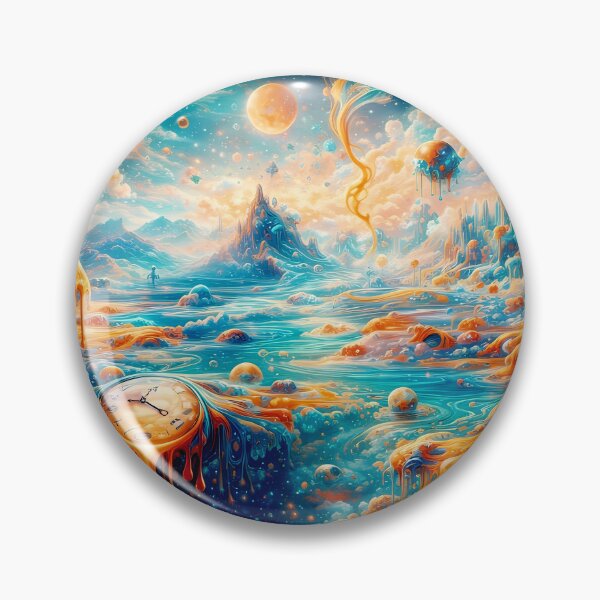 Item preview, Surreal Dreamscape with Melting Clocks designed and sold by cuprum.