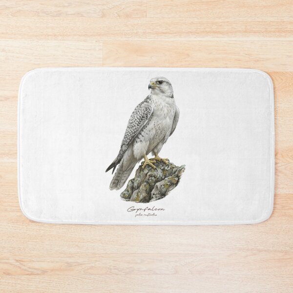 Item preview, White Falcon on Mossy Rock  designed and sold by Takeda-art.