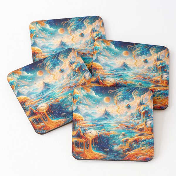 Item preview, Surreal Dreamscape with Melting Clocks designed and sold by cuprum.