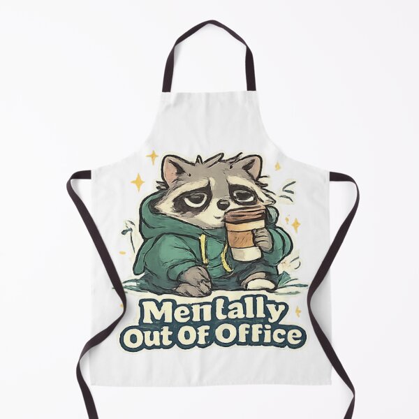 Item preview, Mentally Out Of Office Funny Cute Raccoon designed and sold by Northline Creative.