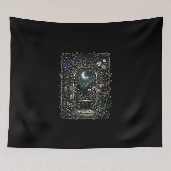 Item preview, Secret Garden Moonlit Archway Art designed and sold by Fenay Designs.