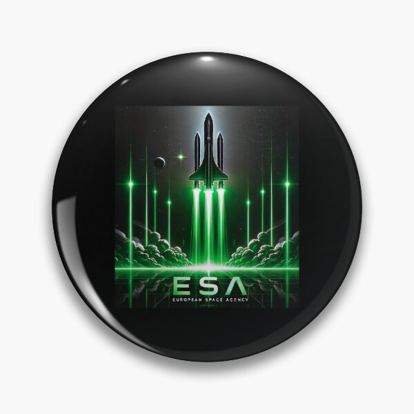 Item preview, European Space Agency Inspired Retro Space Exploration Emblem Design designed and sold by TEEJAMBOREE.