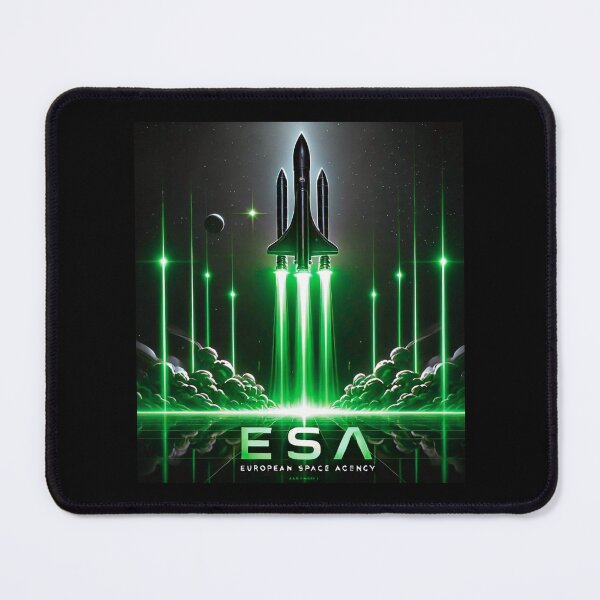 Item preview, European Space Agency Inspired Retro Space Exploration Emblem Design designed and sold by TEEJAMBOREE.