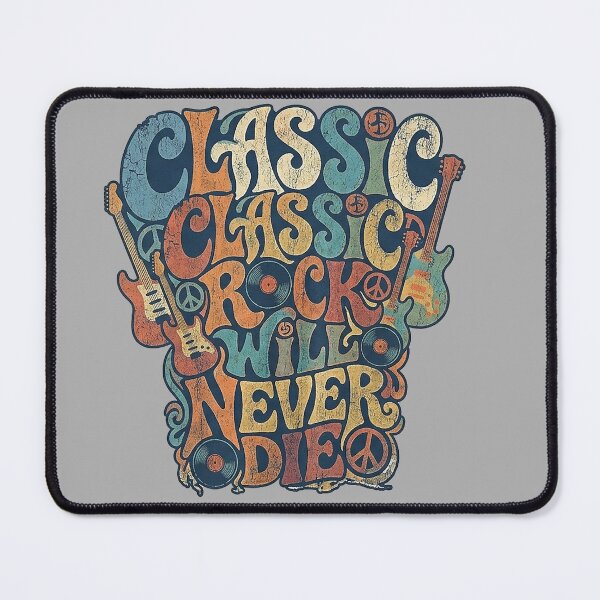 Item preview, Classic Rock Will Never Die Vintage 70s Retro Music designed and sold by Style-InkPulse.