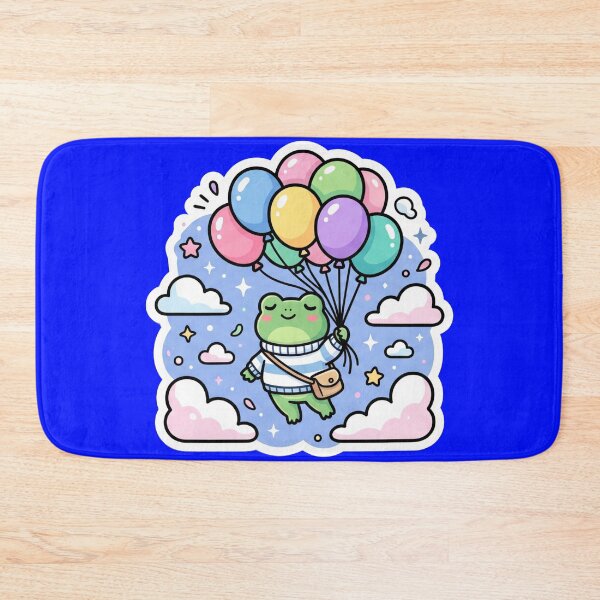 Item preview, Dreamy Balloon Frog – Cute Floating Sky Cartoon Aesthetic designed and sold by ArtsyExplorer.
