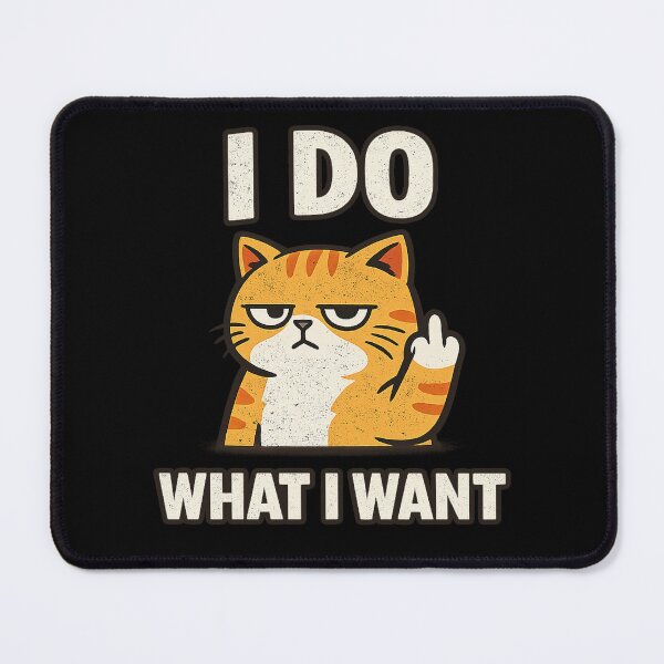 Item preview, I Do What I Want - Funny Sarcastic Cat designed and sold by UBdesign.