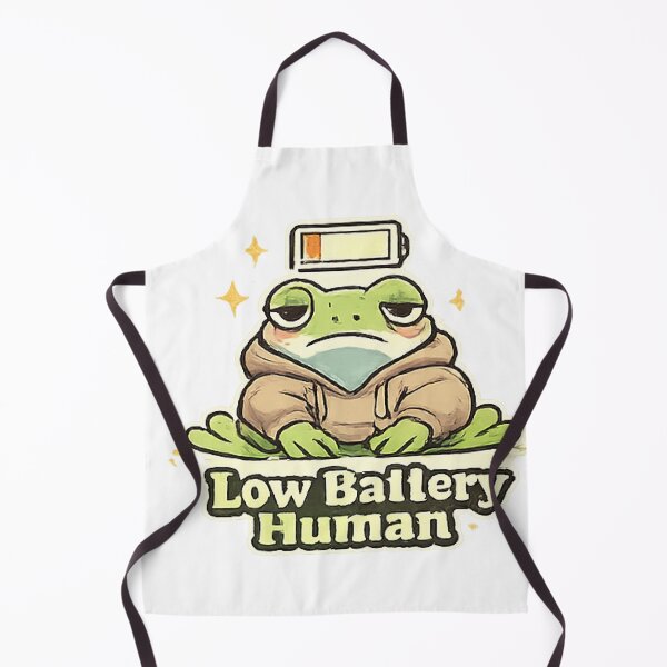 Item preview, Low Battery Human Funny Cute Frog designed and sold by Northline Creative.