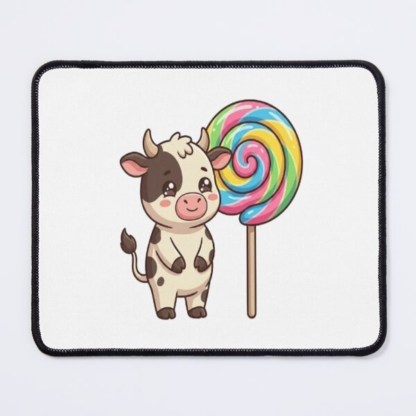 Item preview, Cute Cow With Colorful Lollipop designed and sold by Ella_Sketch.