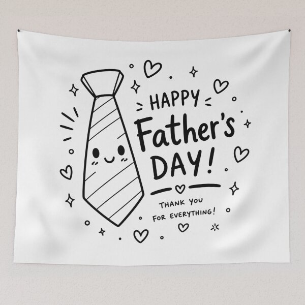 Item preview, Cute Happy Father’s Day Tie Doodle Design | Funny Dad Gift Illustration | Minimal Hand Drawn Father’s Day Art designed and sold by Lu7u.