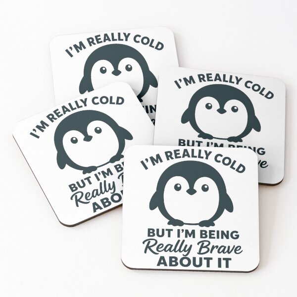 Item preview, Funny Penguin - I'm Really Cold But I'm Being Really Brave About It designed and sold by CutOutIdols.