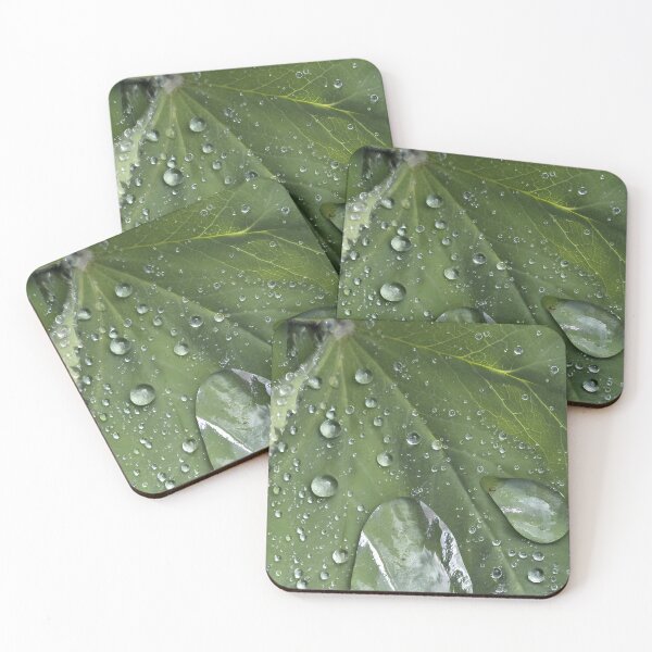 Item preview, Morning Dewdrops - Green Leaf Macro Photography designed and sold by Sir Martin.