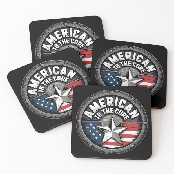 Item preview, American to the Core Steel Badge Patriotic designed and sold by OldGloryForge.