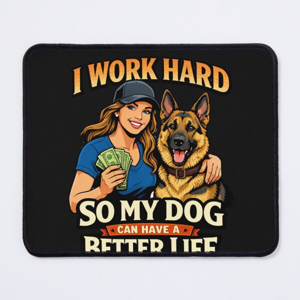Item preview, German Shepherd Owner Earning for Pet's Happy Life designed and sold by Tsugraf Designs.