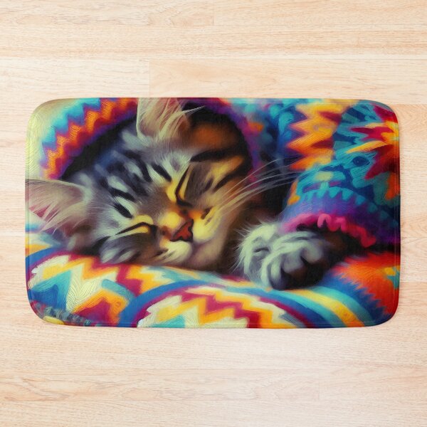 Item preview, Cozy Kitten in a Warm Blanket designed and sold by TinCatOutPost.