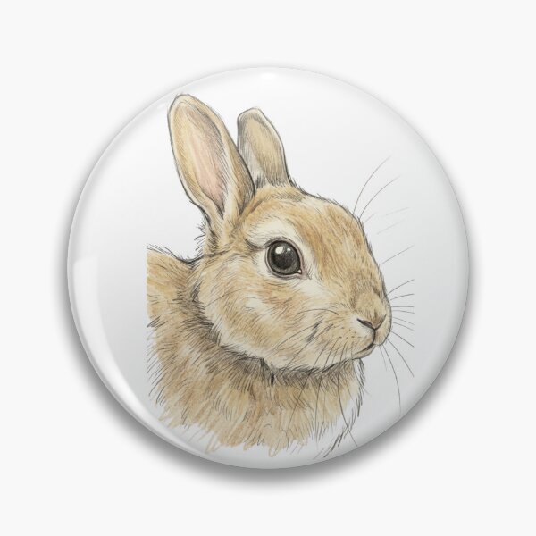 Item preview, Charming Hand-Drawn Brown Rabbit Portrait designed and sold by TaiwanMemory.