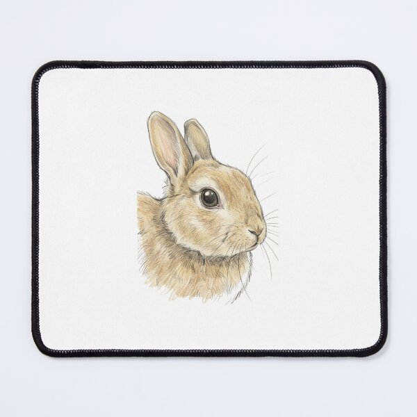 Item preview, Charming Hand-Drawn Brown Rabbit Portrait designed and sold by TaiwanMemory.