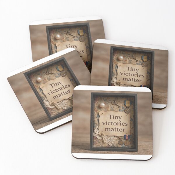 Item preview, Tiny Victories Matter Vintage Shadow Box Art designed and sold by CtrlSNCreatz.