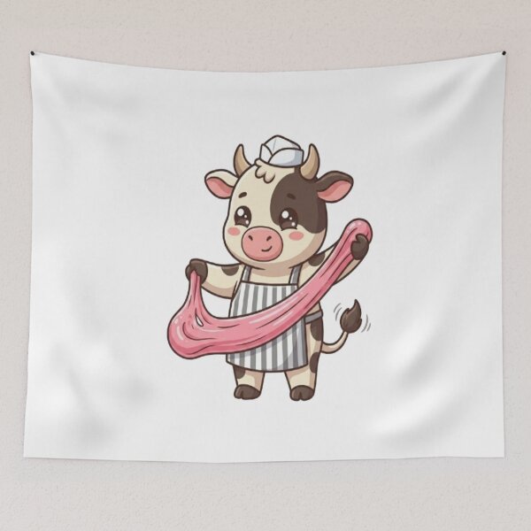 Item preview, Cute Cow Making Pink Candy designed and sold by Ella_Sketch.