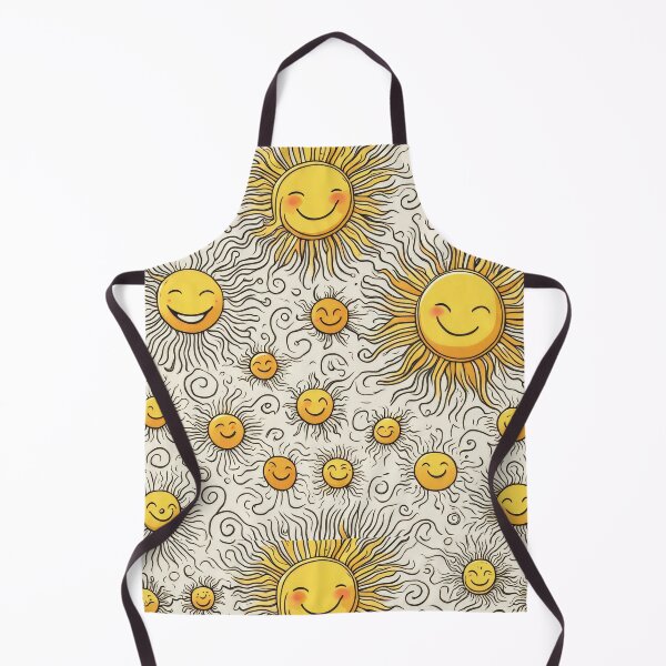 Item preview, Cheerful Smiling Suns Whimsical Doodle Pattern designed and sold by pinkal.
