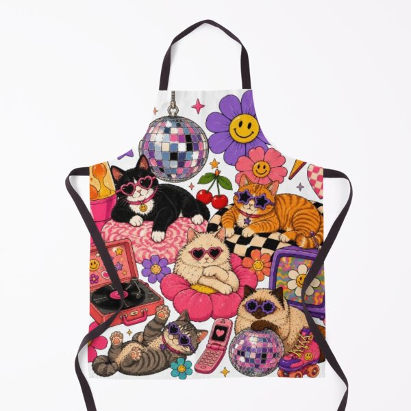 Item preview, Groovy Vintage Disco Ball Flip Phone Cats designed and sold by JediKittenWars.