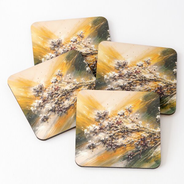 Item preview, Dynamic Blossoms on Abstract Background designed and sold by cuprum.